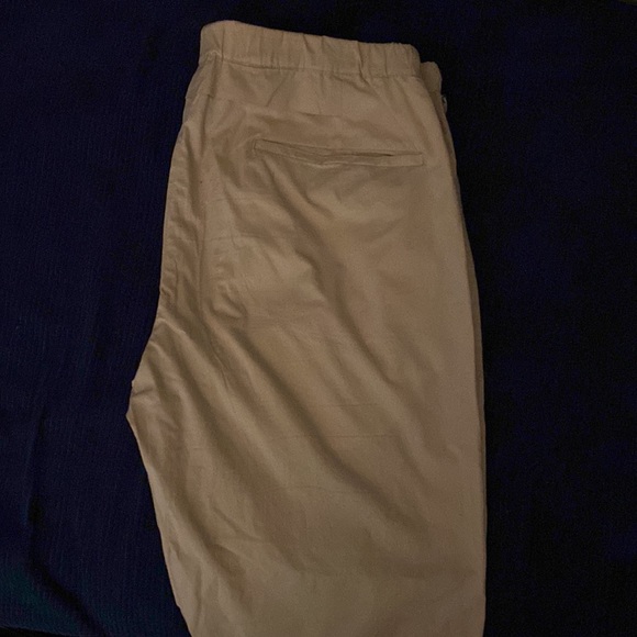 Large semi stretchy khaki pants. Beige type colour. Very stylish to go with fits - Picture 2 of 5